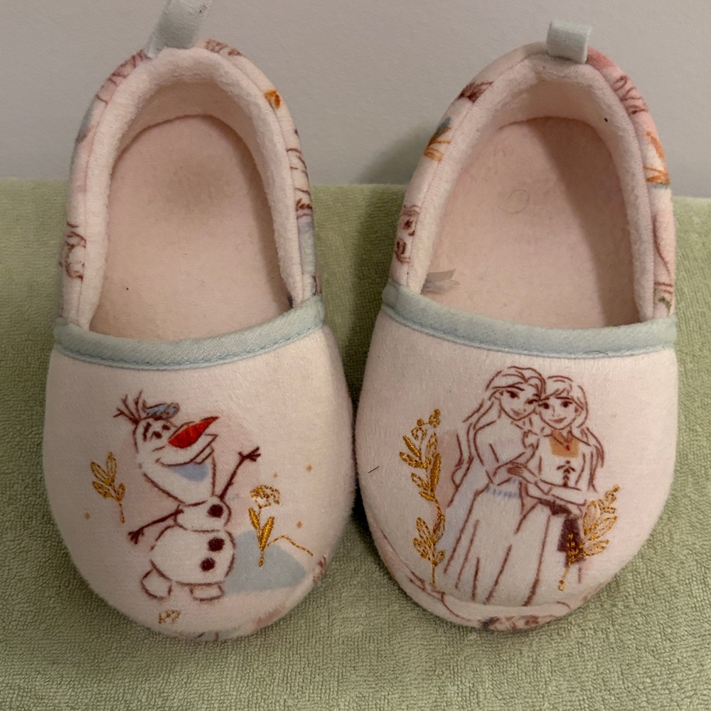 Disney Pink Frozen Kids Slippers